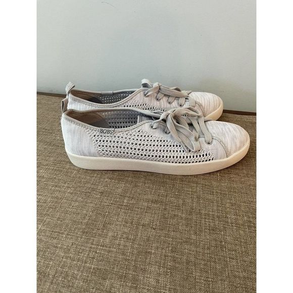 Bobs from Skechers Women Size 9 M Gray Fashion Sneakers Fabric 31896 Memory Foam - Picture 2 of 7